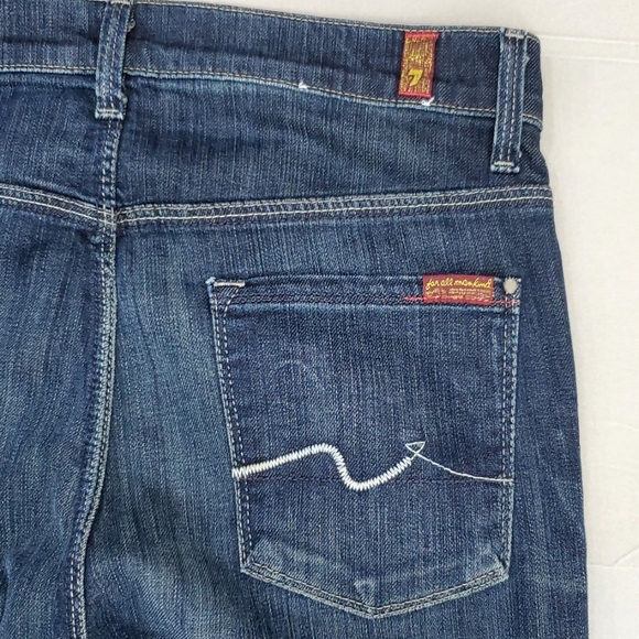 7 For all Mankind Rhigby jeans men's size 30 x 30L dark wash button fly straight - Picture 5 of 10